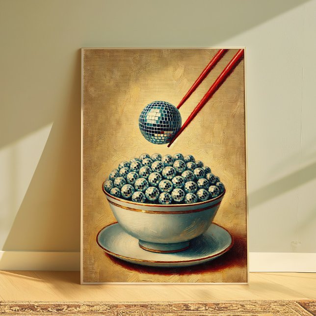 Disco Ball Trendy Art, Quirky Retro Küche Wand Poster (Von Creator hochgeladen)