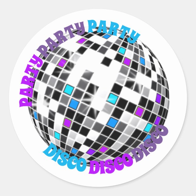 Disco Ball Trendy Sticker (Vorderseite)