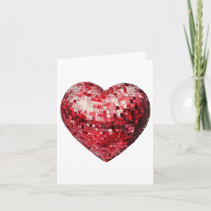 Disco Ball Valentinstag Frische Pasta machen Karte