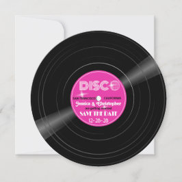 DISCO Ball Vinyl Record - Groovy Lila Save The Date