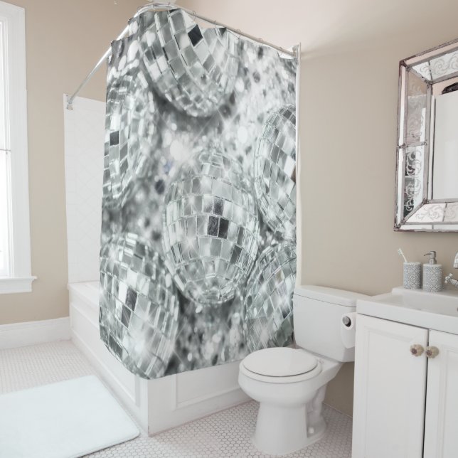 Disco Balls Glam #1 #retro #wall #art Duschvorhang (Beispiel)