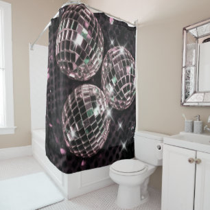 Disco Balls Glam #8 #retro #wall #art Duschvorhang
