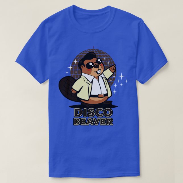 Disco Beaver Original Kawaii Niedlich Funny Retro  T-Shirt (Design vorne)
