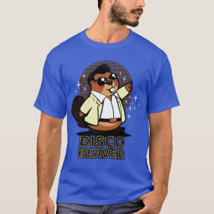 Disco Beaver Original Kawaii Niedlich Funny Retro T-Shirt