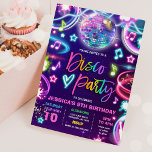 Disco Birthday Party Neo Glow Disco Dance Party Einladung<br><div class="desc">Disco Birthday Party Neon Glow Disco Dance Party Einladung Alle Designs sind © PIXEL PERFECTION PARTY LTD</div>