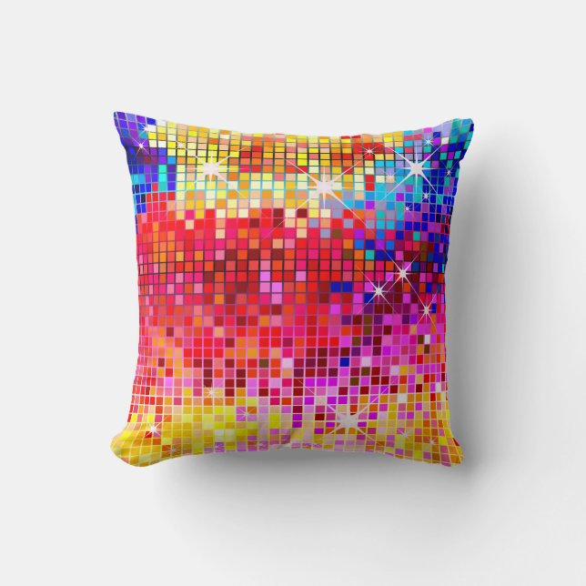 Disco Bling Geo American MoJo Pillow Kissen (Vorderseite)