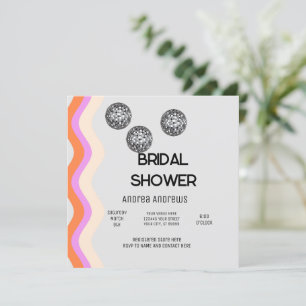 Disco Bridal Dusche Einladung