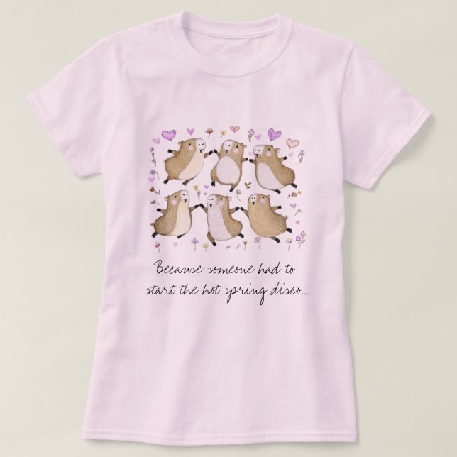 Disco-Capybara-T-Shirt T-Shirt (Design vorne)