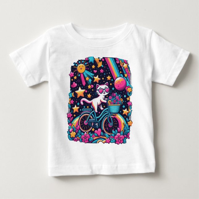Disco Cat Baby T-shirt (Vorderseite)
