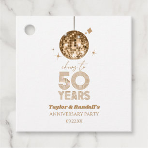 Disco-Cheers 50-jähriges Party zum Hochzeitstag Geschenkanhänger