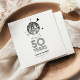 Disco-Cheers 50-jähriges Party zum Hochzeitstag Serviette