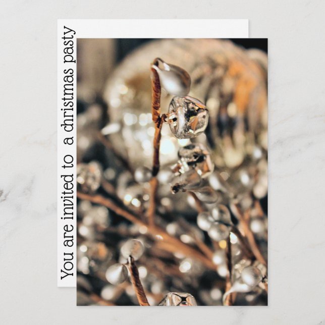 Disco Christmas Einladung (Vorne/Hinten)