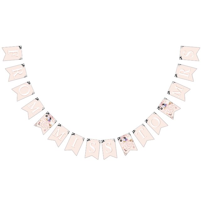 Disco Cowgirl Bachelorette | Frau. Wimpelkette (Alle)