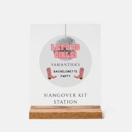 Disco Cowgirl Bachelorette Hangover Kit Acrylschild