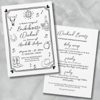 Disco Cowgirl Drawn Junggeselinnen-Abschied