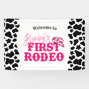 Disco-Cowgirl erstes Rodeo Banner