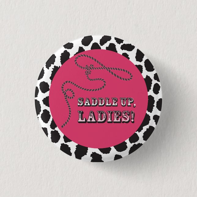 Disco Cowgirl Junggeselinnen-Abschied Button (Vorderseite)