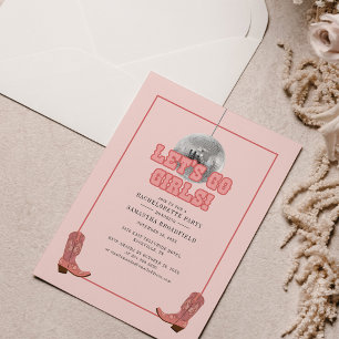 Disco Cowgirl Junggeselinnen-Abschied Einladung