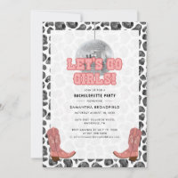Disco Cowgirl Junggeselinnen-Abschied Lass's Go Gi