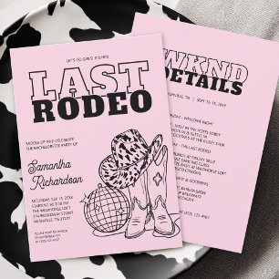 Disco-Cowgirl-Junggesellinnen-Abschiedsparty-Woche Einladung