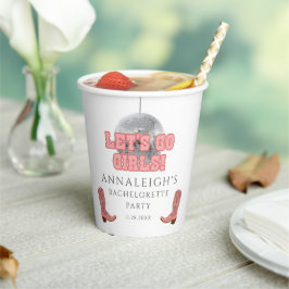Disco Cowgirl Lasse Go Girls Junggeselinnen-Abschi Pappbecher