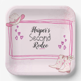 Disco Cowgirl Paper Plate Pappteller