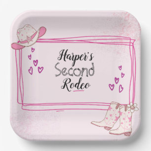 Disco Cowgirl Paper Plate Pappteller