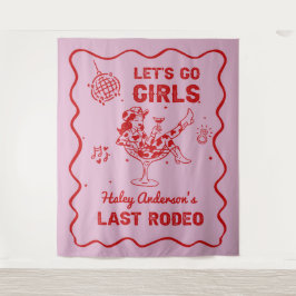 Disco Cowgirl Rodeo Bachelorette Wandteppich