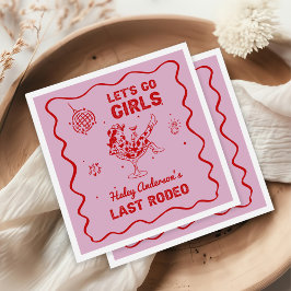 Disco Cowgirl Rodeo Bachelorette Weekend Serviette