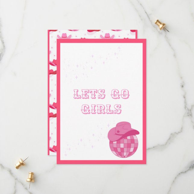 Disco Cowgirl Save The Date (Vorderseite/Rückseite Beispiel)