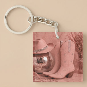 Disco-Cowgirl-Western-Stiefel mit Strasssteinen Schlüsselanhänger