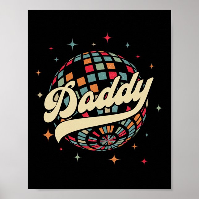 Disco Daddy 60er 70er Mens Party Kostüme Vater Vat Poster (Vorne)