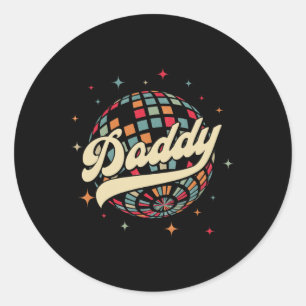 Disco Daddy 60er 70er Mens Party Kostüme Vater Vat Runder Aufkleber