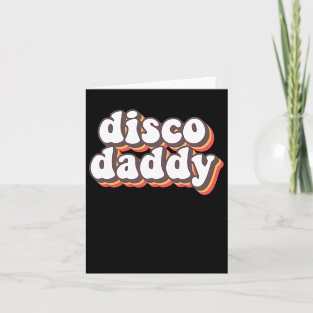 Disco Daddy Groovy Retro Hippie 70er Disco Karte (Vorderseite)
