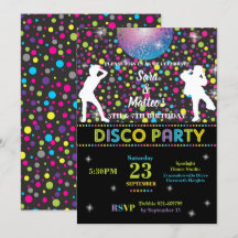 Disco Dance Joint Twins Birthday Party Boy Girl