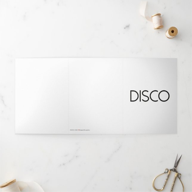 DISCO Dancing Dreifach Gefaltete Karte (Außenbereich)