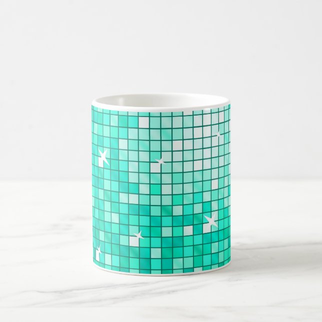 Disco deckt Aqua-Tasse mit Ziegeln Kaffeetasse (Mittel)