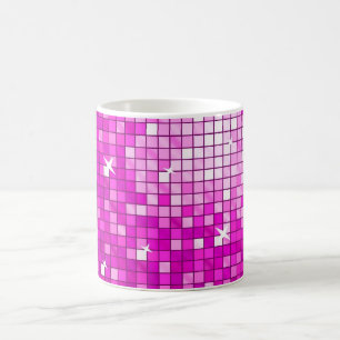 Disco deckt rosa Tasse mit Ziegeln
