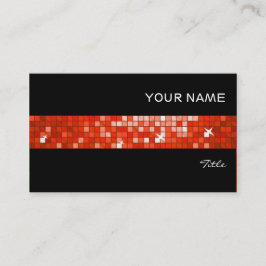 Disco deckt rotes Fliesenstreifenschwarzes mit Visitenkarte
