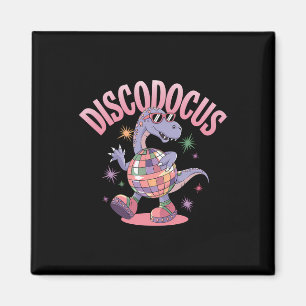 Disco Dinosaur Diplodocus Dino Funny 70er D Magnet