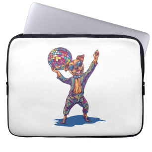 Disco Dog Delight � Lustiger 70er Party-Hund Laptopschutzhülle