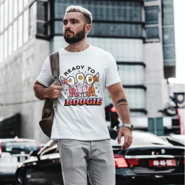 Disco Duck Animals Cartoon T-Shirt (Von Creator hochgeladen)