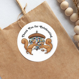 Disco Eichhörnchen Vielen Dank Runder Aufkleber