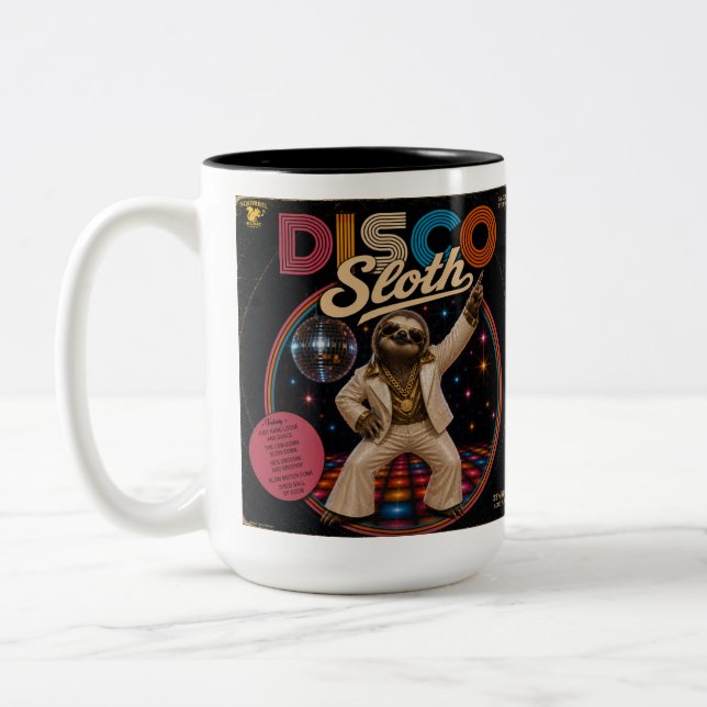 Disco Faultier-Duo Zweifarbige Tasse (Links)