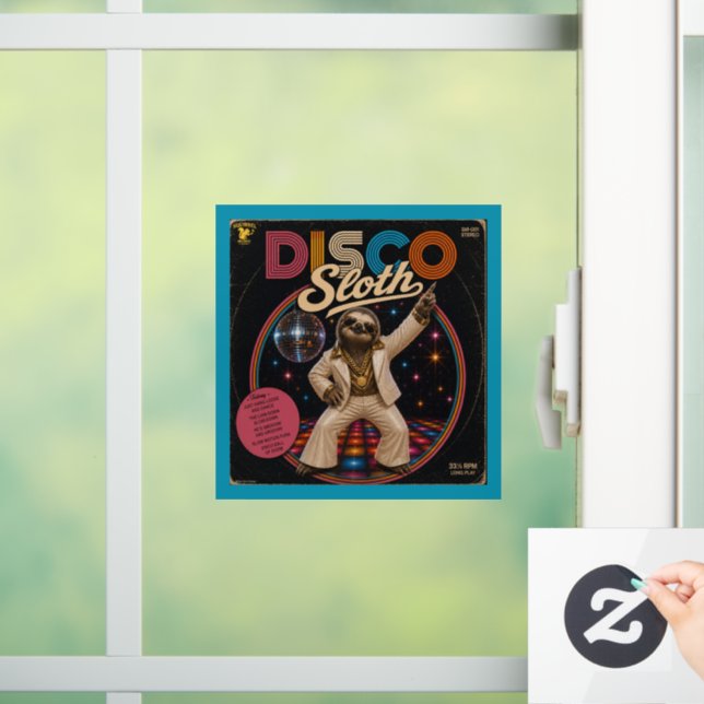 Disco Faultier Fensteraufkleber (Zuhause)