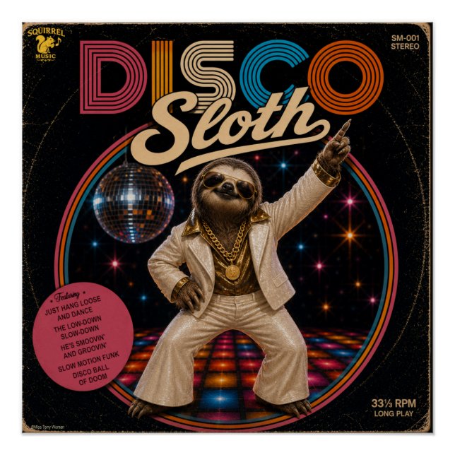 Disco Faultier Poster (Vorderseite)