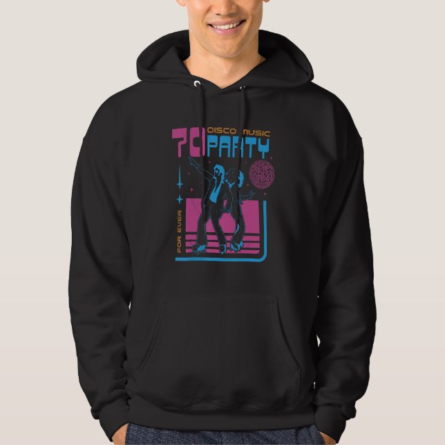 Disco Feeling for ever Dancing Seventies Party Hoodie (Vorderseite)
