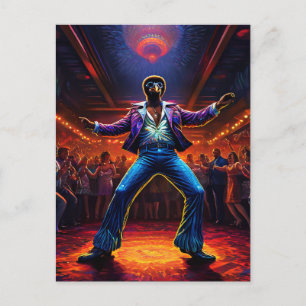 Disco Fieber Strauß Postkarte