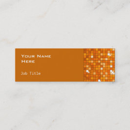 Disco-Fliesen Orangefarbene Orange-Orange Mini Visitenkarte