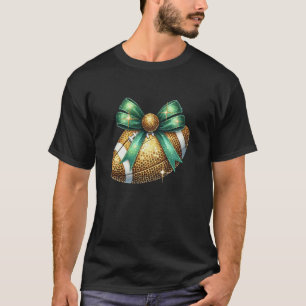 Disco Football Bow Kinderspielplatz Coquette T-Shirt